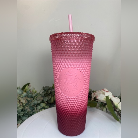 COPY - NEW Starbucks 2022 Waxberry Pink Blush Gradient Bling Cold Cup Tumbler V… - Picture 3 of 9